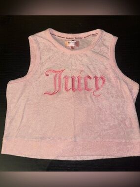 Juicy Couture Light Pink Terry Tank with Embroidered Logo